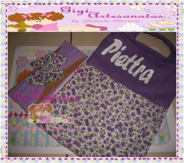 Kit personalizado com sacolinha + faixa de meia de seda.2